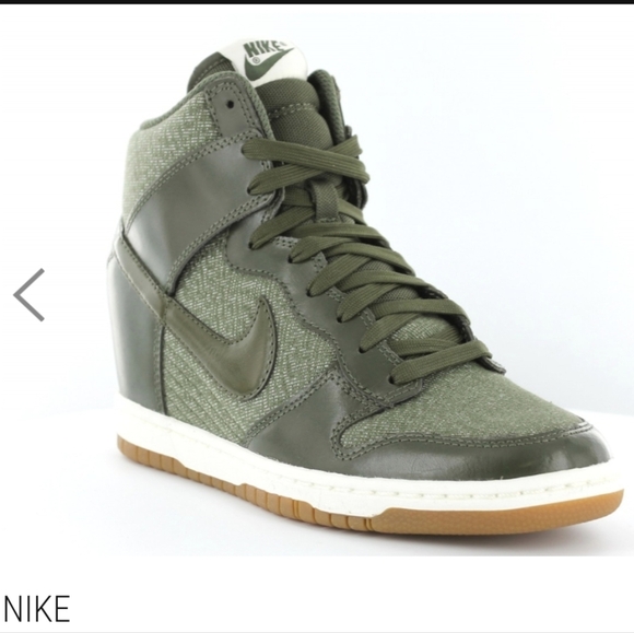 Nike Shoes - Nike Dunk Sky Hi Essential Green Sneakers Wedge Women's 7
